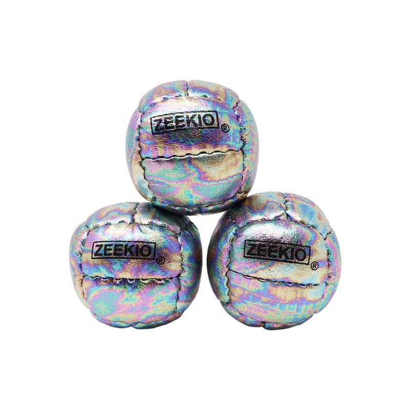 Zeekio Galaxy Juggling Balls - Premium 12 Panel Genuine Leather Balls - 130g - 67mm - Pack of 3 - Cosmo - Image 2